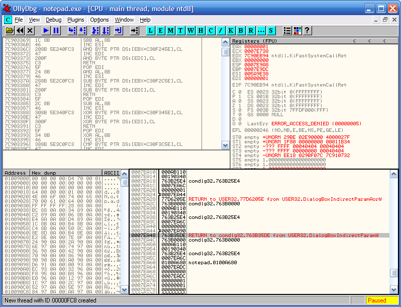 ollydbg debugging program launched by another program